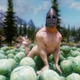 Illustration for article titled The Magic of Skyrim Mods: A Naked Man Swimming in Cabbage